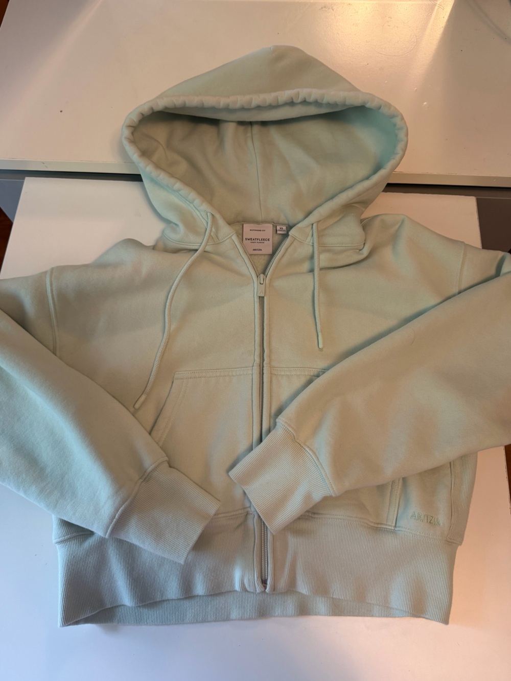 Aritzia Sweatfleece Boyfriend Fit Zip Up